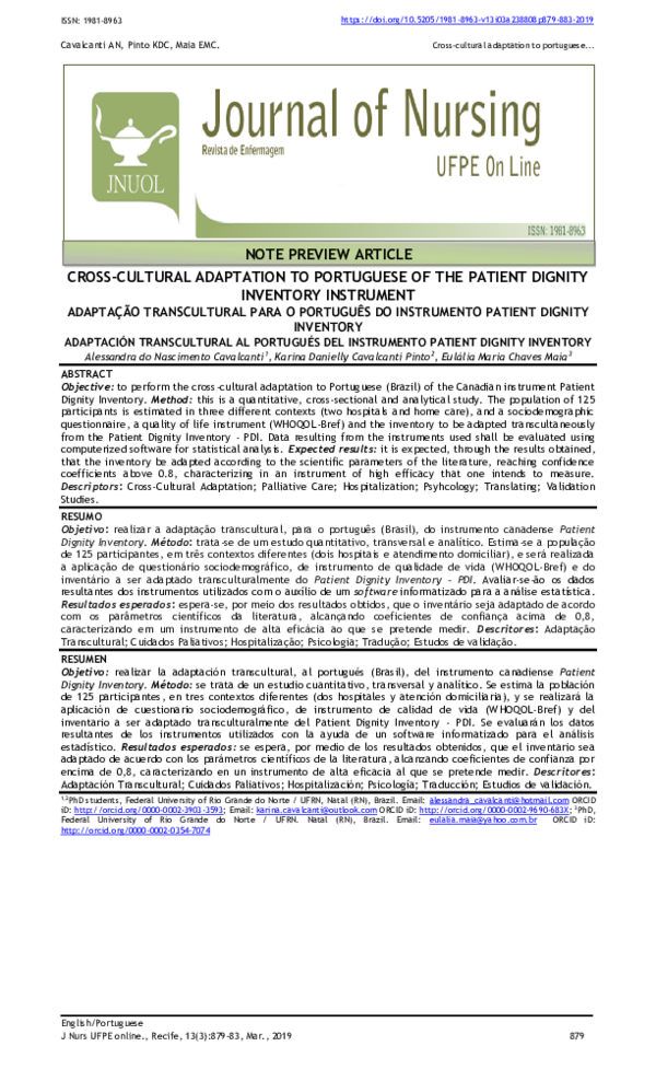 (PDF) Patient Dignity Inventory Susan McClement Academia.edu