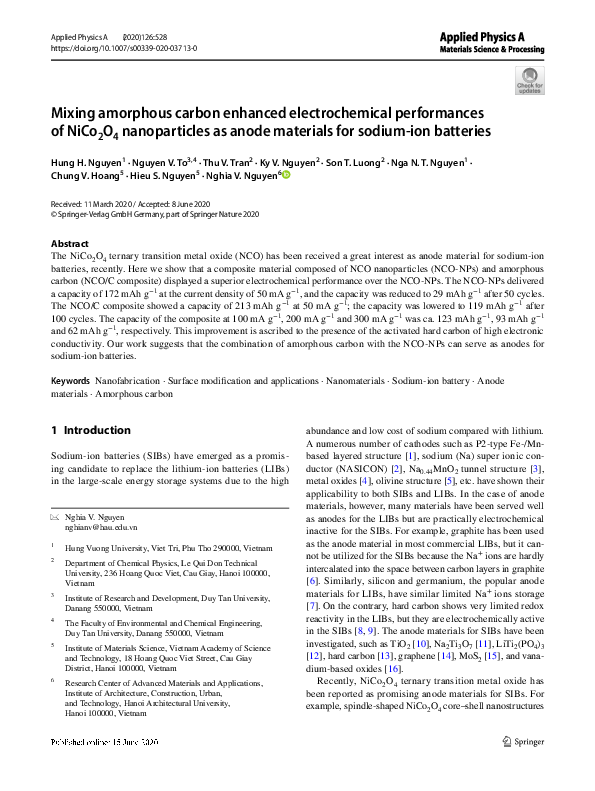 (PDF) Mixing amorphous carbon enhanced electrochemical performances of