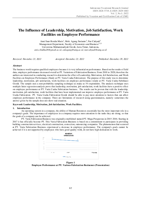 Pdf The Influence Of Leadership Motivation Job Satisfaction Work Pdf The Influence Of Leadership Motivation Job Satisfaction Work