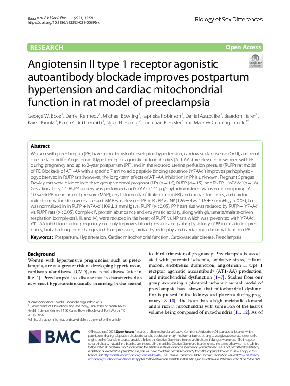 (PDF) Angiotensin II type 1 receptor agonistic autoantibody blockade ...