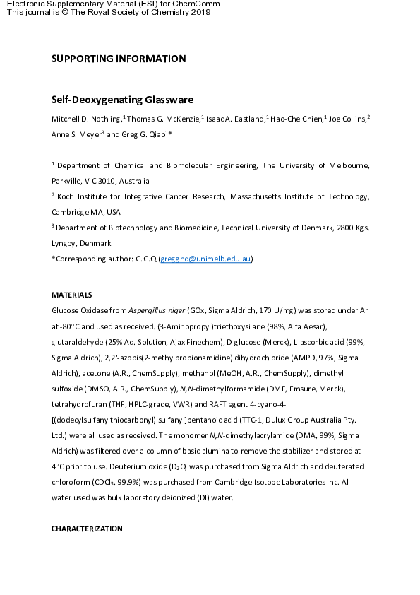 (PDF) Self-deoxygenating glassware