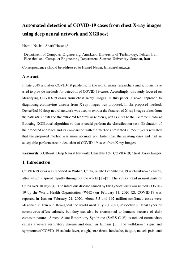 (PDF) Automated detection of COVID-19 cases from chest X-ray images ...