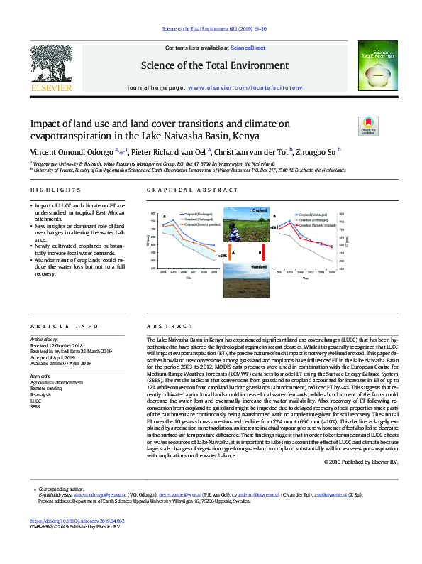 (PDF) Impact of land use and land cover transitions and climate on ...