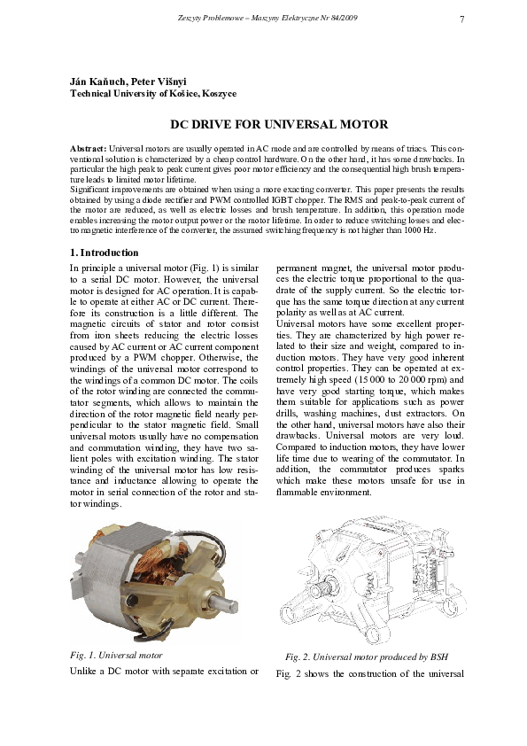(PDF) DC drive for universal motor