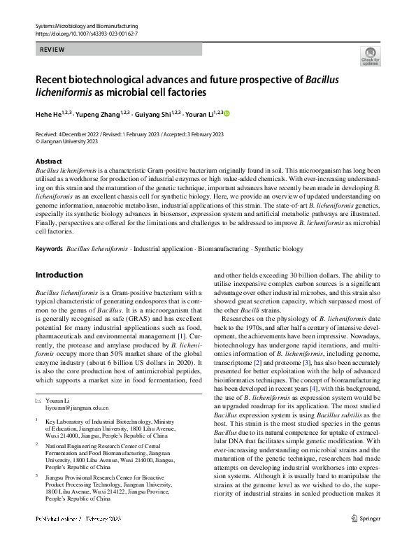 (PDF) Recent biotechnological advances and future prospective of ...