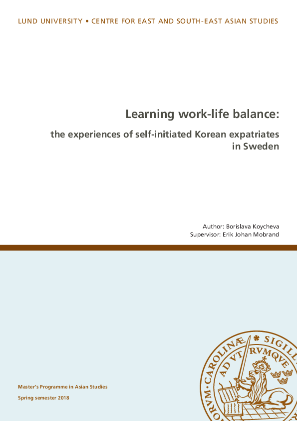 (PDF) Learning work-life balance: the experiences of self-initiated ...