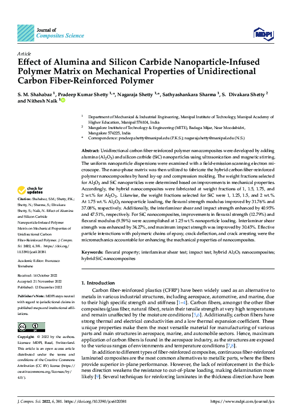 (PDF) Effect of Alumina and Silicon Carbide Nanoparticle-Infused ...
