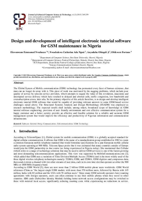 (PDF) Design and development of intelligent electronic tutorial ...