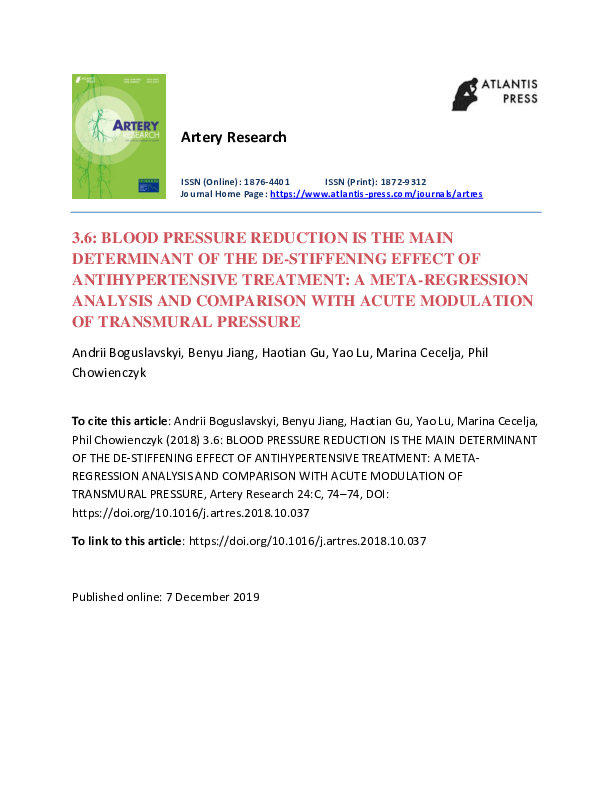 (PDF) Blood pressure reduction is the main determinant of the de ...