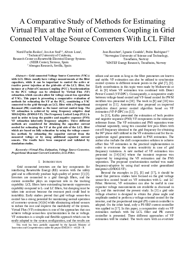 (PDF) A Comparative Study of Methods for Estimating Virtual Flux at the ...
