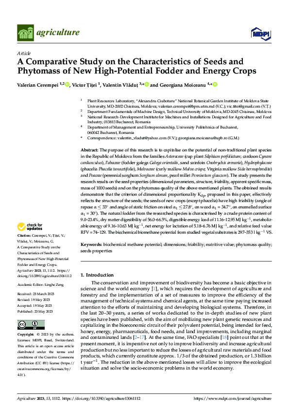 (PDF) A Comparative Study on the Characteristics of Seeds and Phytomass ...