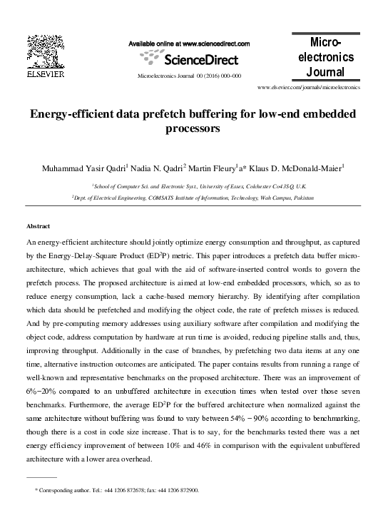 (PDF) Energy-efficient data prefetch buffering for low-end embedded ...