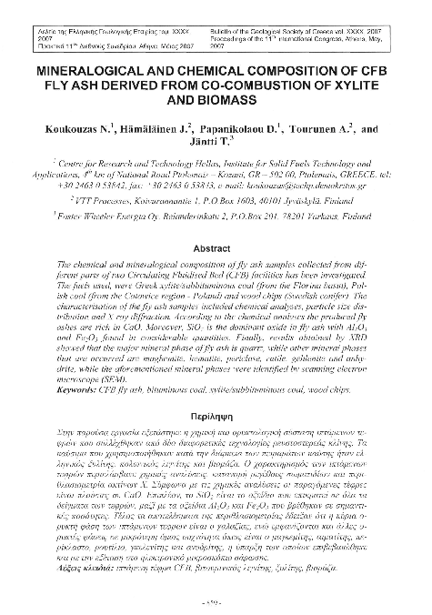 (PDF) Mineralogical and Chemical Composition of CFB Fly Ash Derived ...