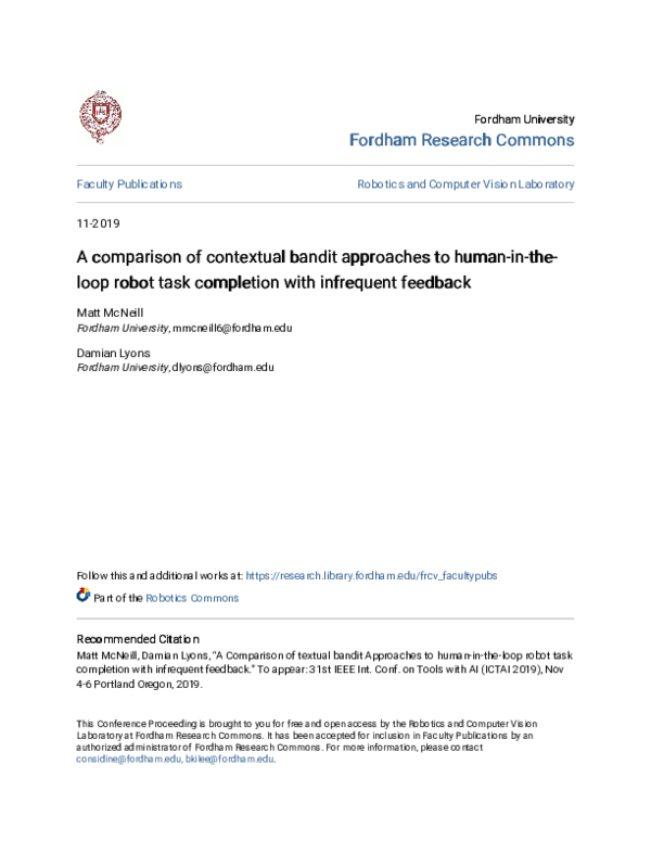 (PDF) A Comparison of Contextual Bandit Approaches to Human-in-the-Loop ...