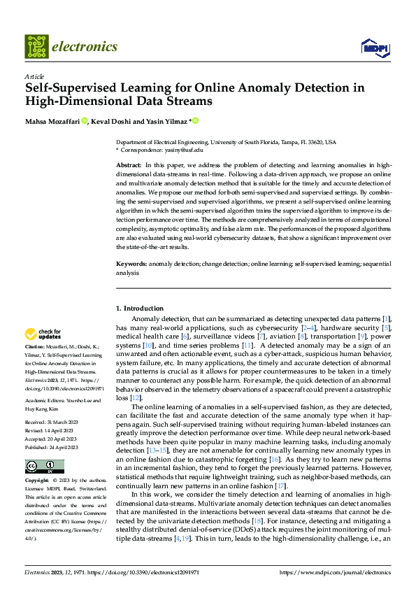 (PDF) Self-Supervised Learning for Online Anomaly Detection in High ...