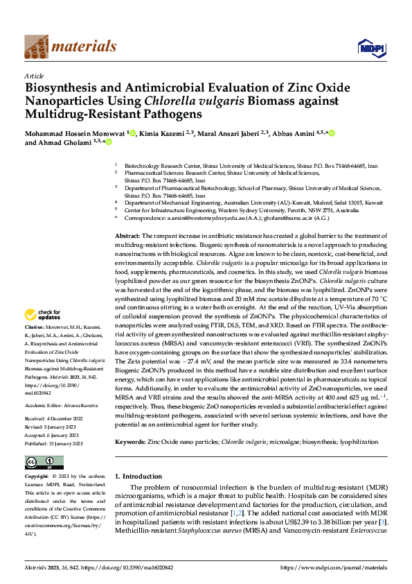 (PDF) Biosynthesis and Antimicrobial Evaluation of Zinc Oxide ...
