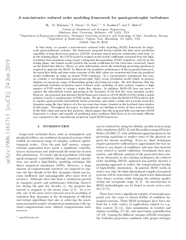 (PDF) Nonintrusive reduced order modeling framework for ...