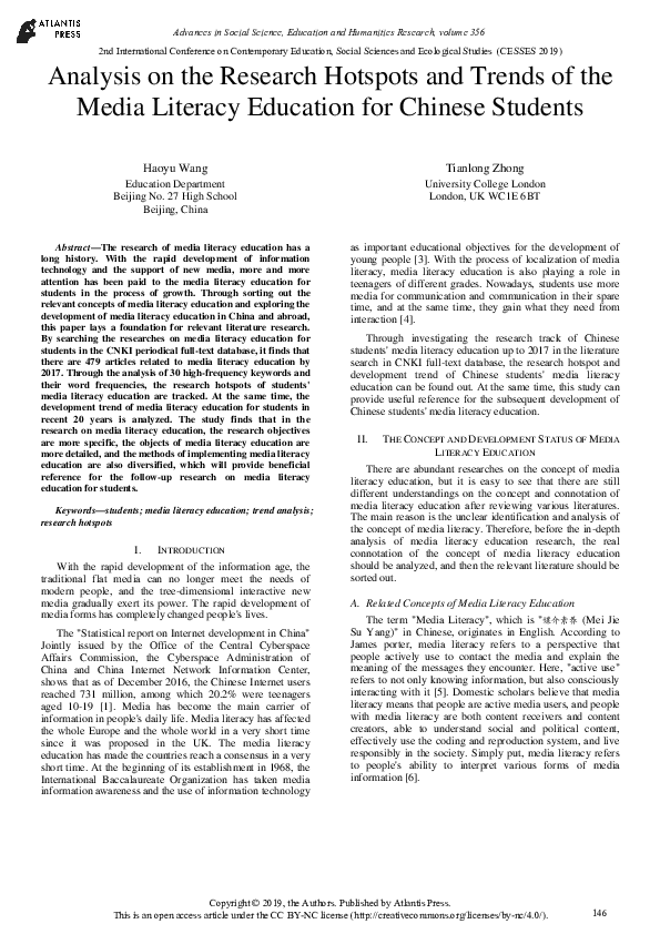(PDF) Analysis on the Research Hotspots and Trends of the Media ...