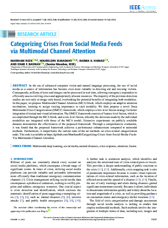 (PDF) Categorizing Crises From Social Media Feeds via Multimodal ...