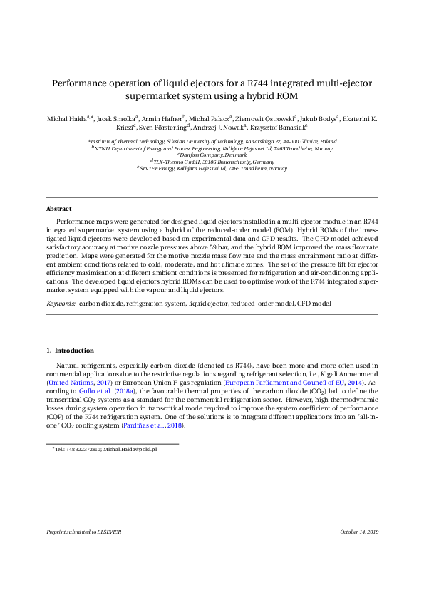 (PDF) Performance operation of liquid ejectors for a R744 integrated ...