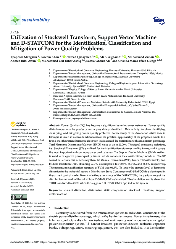 (PDF) Utilization of Stockwell Transform, Support Vector Machine and D ...