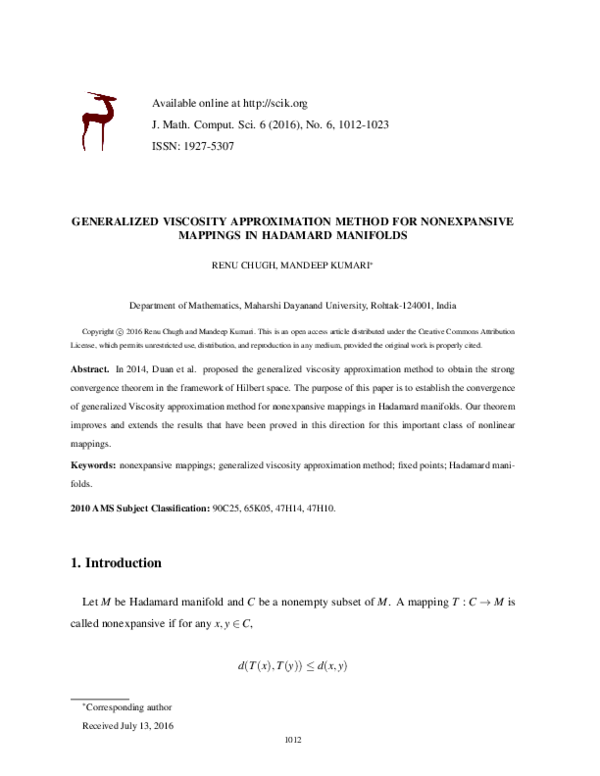 (PDF) Generalized viscosity approximation method for nonexpansive ...
