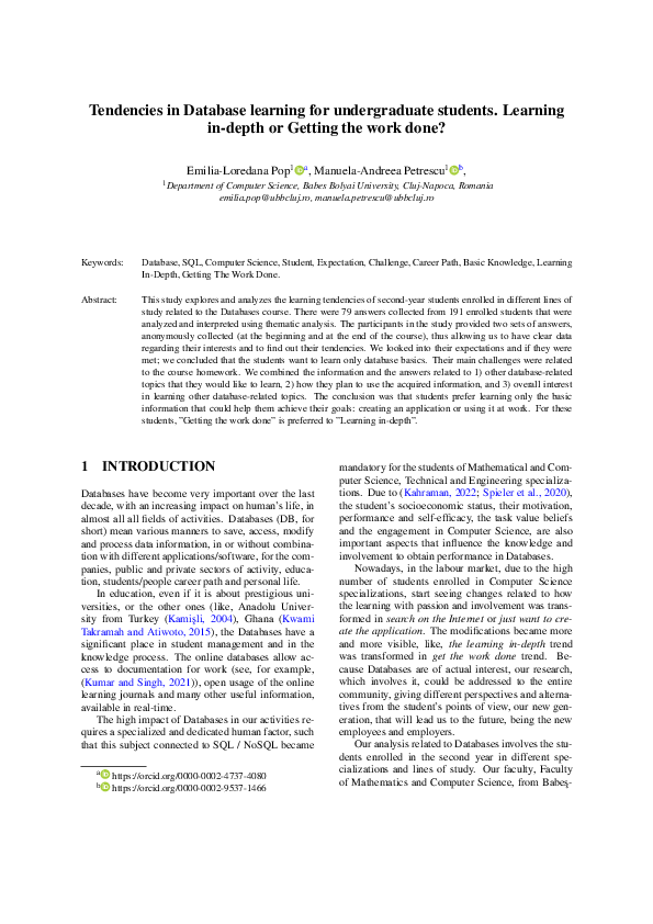 (PDF) Tendencies in Database learning for undergraduate students ...
