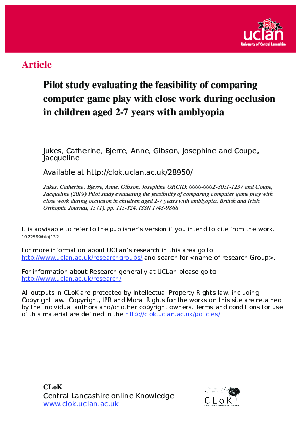 (PDF) Pilot Study Evaluating the Feasibility of Comparing Computer Game ...