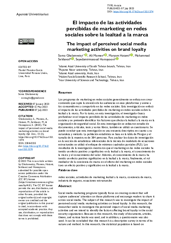 (PDF) The effect of perceived social media marketing activities on ...