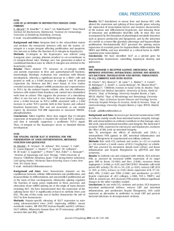 (PDF) O153 THE FARNESOID X RECEPTOR AGONIST, OBETICHOLIC ACID, IMPROVES ...