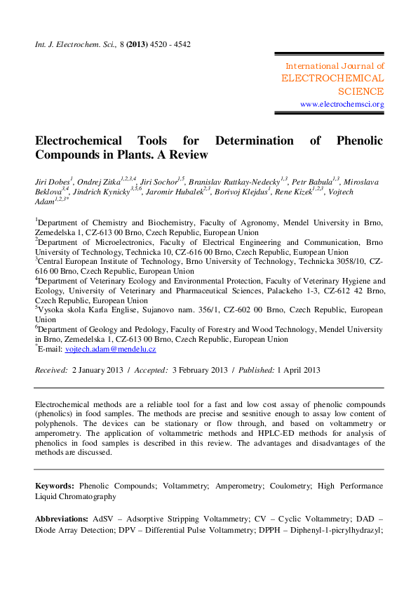(PDF) Electrochemical Tools for Determination of Phenolic Compounds in ...