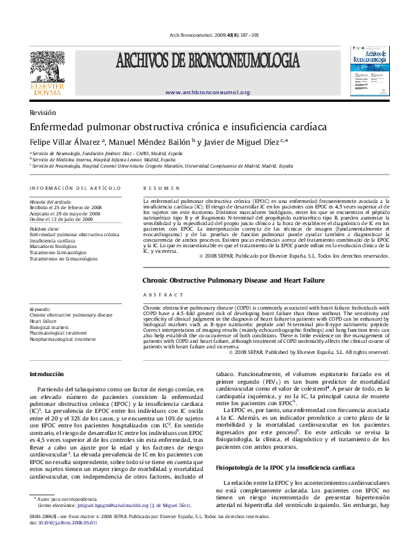 (PDF) Enfermedad pulmonar obstructiva crónica e insuficiencia cardíaca