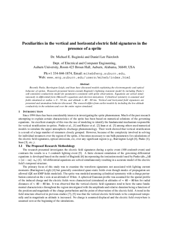 (PDF) Peculiarities in the vertical and horizontal electric field ...