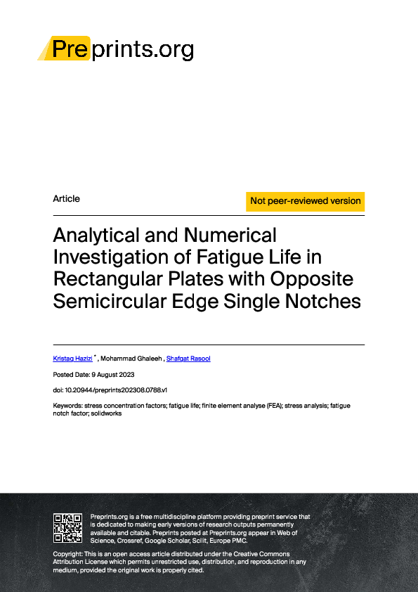 (PDF) Analytical and Numerical Investigation of Fatigue Life in ...