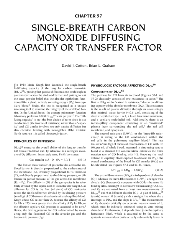 (PDF) Single-breath Carbon Monoxide Diffusing Capacity Prediction ...
