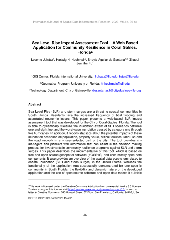 (PDF) Sea Level Rise Impact Assessment Tool -A Web-Based Application ...