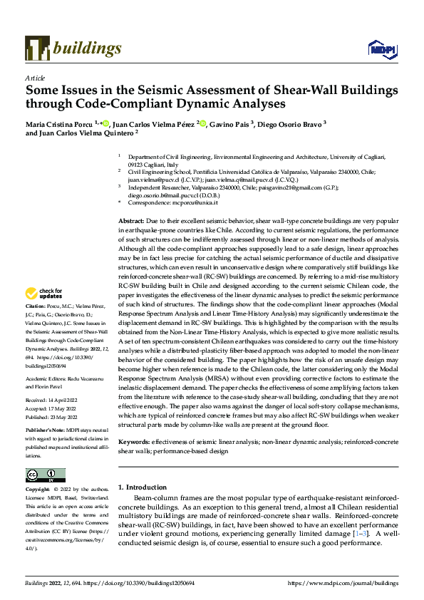 (PDF) Some Issues in the Seismic Assessment of Shear-Wall Buildings ...