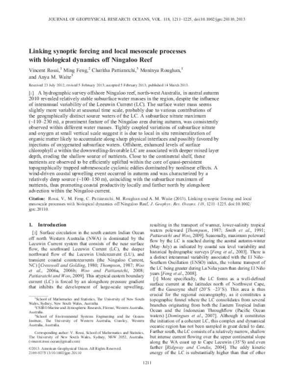 (PDF) Linking synoptic forcing and local mesoscale processes with ...