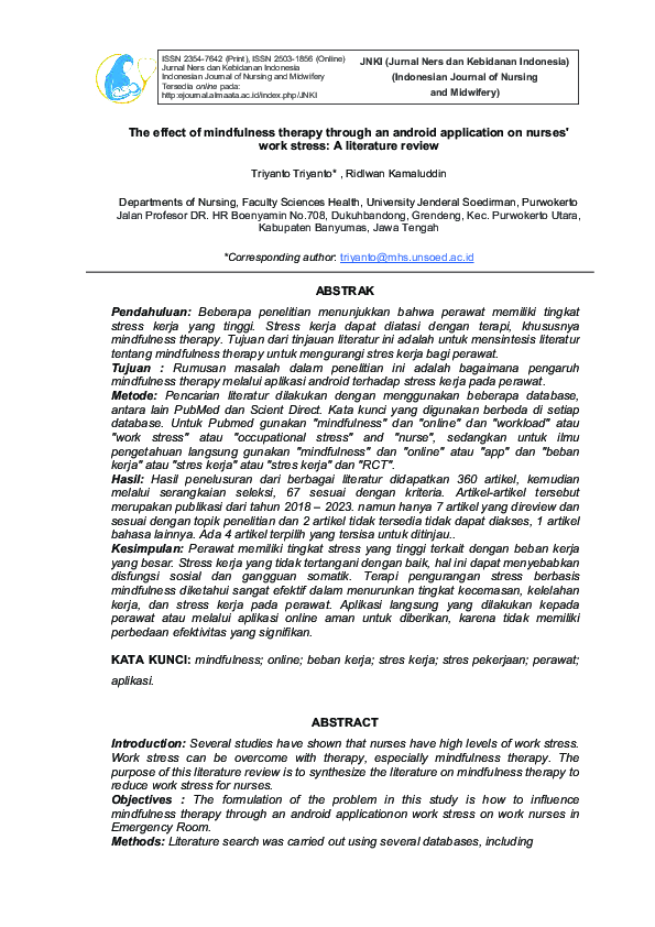 (PDF) The effect of mindfulness therapy through an android application ...