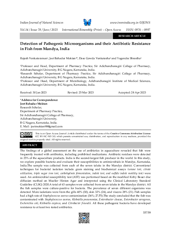 (PDF) Detection of Pathogenic Microorganisms and their Antibiotic ...