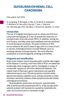 (PDF) Guidelines on renal cell carcinoma