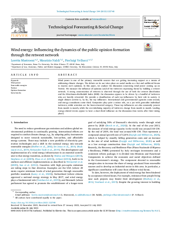 (PDF) Technological Forecasting & Social Change