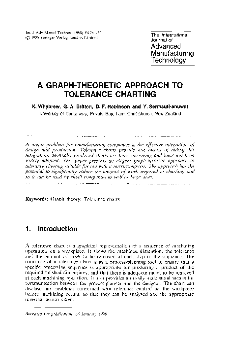 (PDF) A graph-theoretic approach to tolerance charting