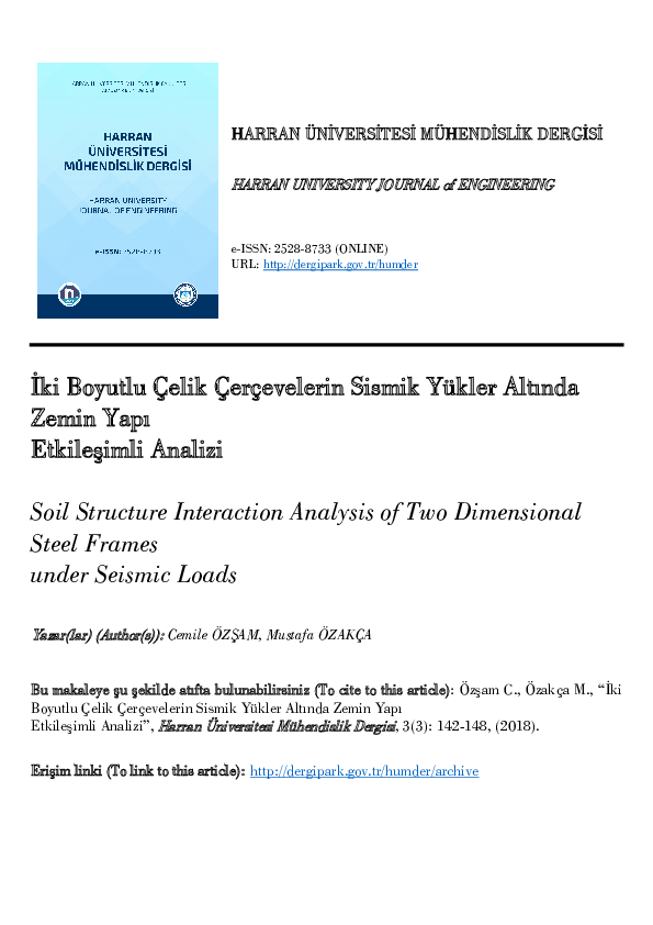 (PDF) Soil Structure Interaction Analysis of Two Dimensional Steel ...