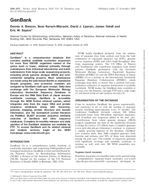 (PDF) GenBank