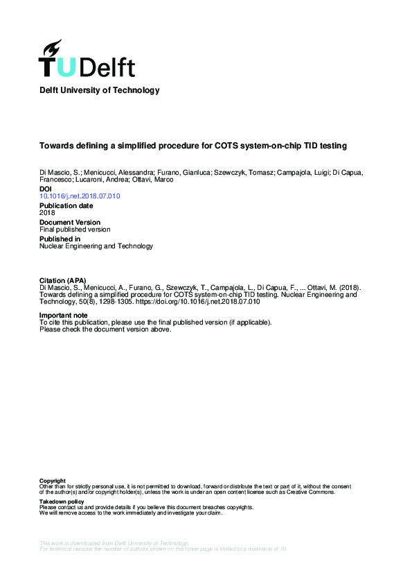 (PDF) Towards defining a simplified procedure for COTS systemonchip