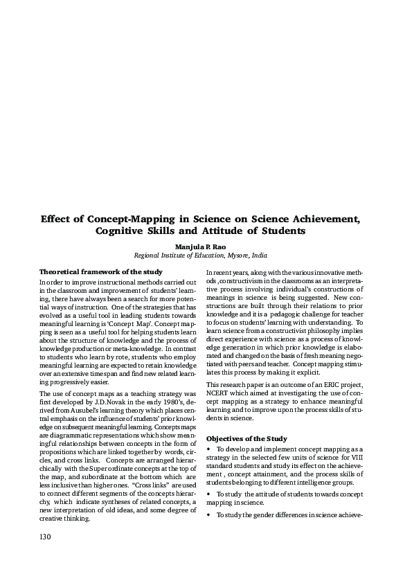 (PDF) Effect of concept-mapping in science on science achievement ...
