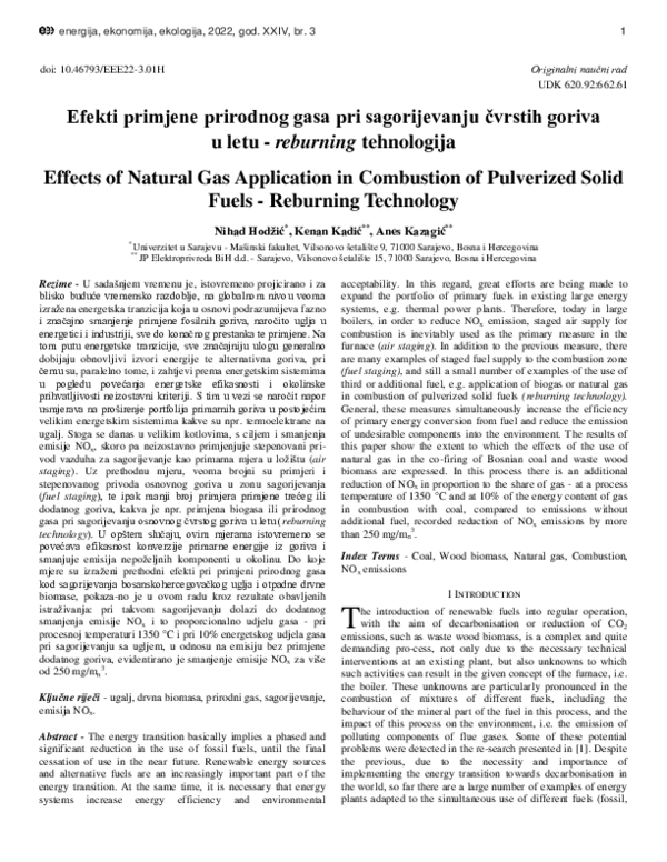 (PDF) Effects of Natural Gas Application in Combustion of Pulverized ...