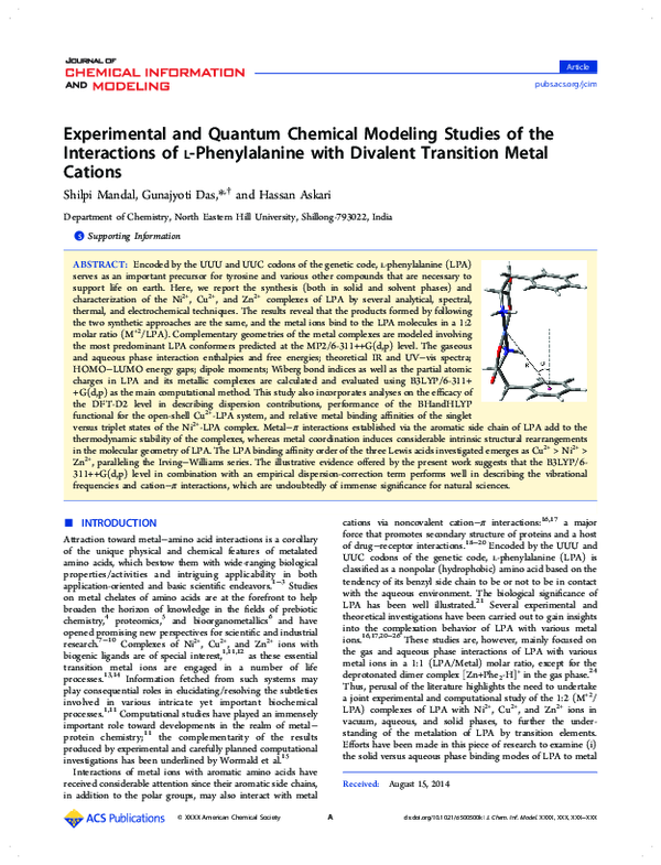 (PDF) Experimental and Quantum Chemical Modeling Studies of the ...