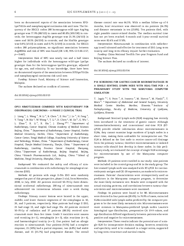 (PDF) P14 Screening for gastric-cancer micrometastases in a single ...